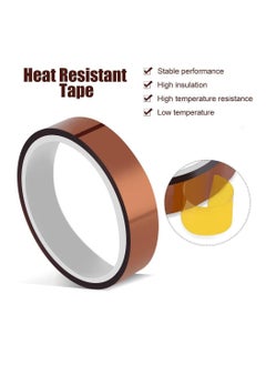 SYOSI High Temp Tape, Heat Resistant Tape Polyimide Masking Tape Kapton Tape for Masking, Soldering, Powder Coating, Sublimation and Insulating Circuit Boards  - Image 4