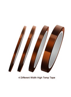 SYOSI High Temp Tape, Heat Resistant Tape Polyimide Masking Tape Kapton Tape for Masking, Soldering, Powder Coating, Sublimation and Insulating Circuit Boards  - Image 3