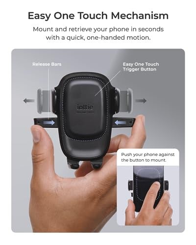 iOttie Easy One Touch Advanced Phone Mount for Tesla Model 3 and Model Y Screens - Universal Cell Phone Holder for iPhone, Google, Samsung, Moto, LG, and All Other Smartphones Black - Image 2
