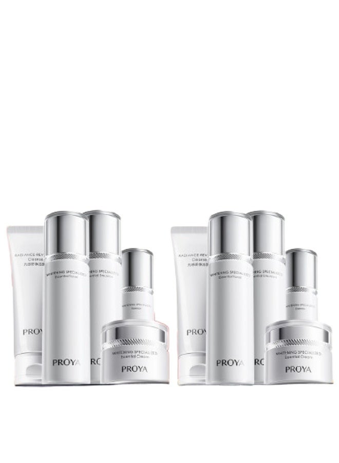 مجموعة تفتيح البشرة الحساسة للضوء: غسول، غسول، كريم، مصل - مجموعة من 5 قطع لتفتيح البشرة، ترطيبها، شدها، وتهدئتها - Image 1