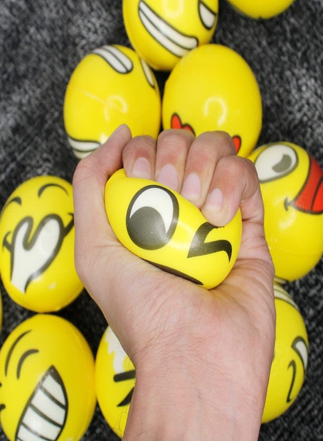 Glan Soft Smiley Face Emoji Balls for Kids Baby Toddlers Childrens Boys and Girls Playing Fun Set of 6Multicolor (Model-5) - Image 1