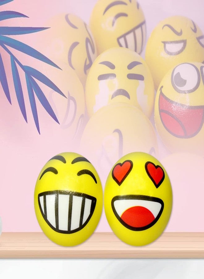 Glan Soft Smiley Face Emoji Balls for Kids Baby Toddlers Childrens Boys and Girls Playing Fun Set of 6Multicolor (Model-5) - Image 2