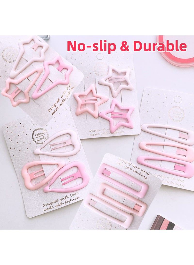 COOBOS 15 Pcs Girls Hair Clips Set, Cute Snap Hair Clips for Kids, Anti Slip Hair Barrettes for Toddlers and Girls, Colorful Hair Accessories for Daily Wear, Party and Gifts - Image 3