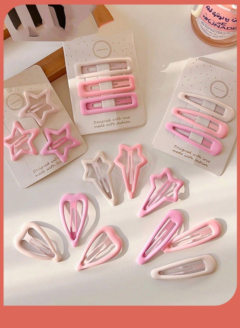 COOBOS 15 Pcs Girls Hair Clips Set, Cute Snap Hair Clips for Kids, Anti Slip Hair Barrettes for Toddlers and Girls, Colorful Hair Accessories for Daily Wear, Party and Gifts - Image 1