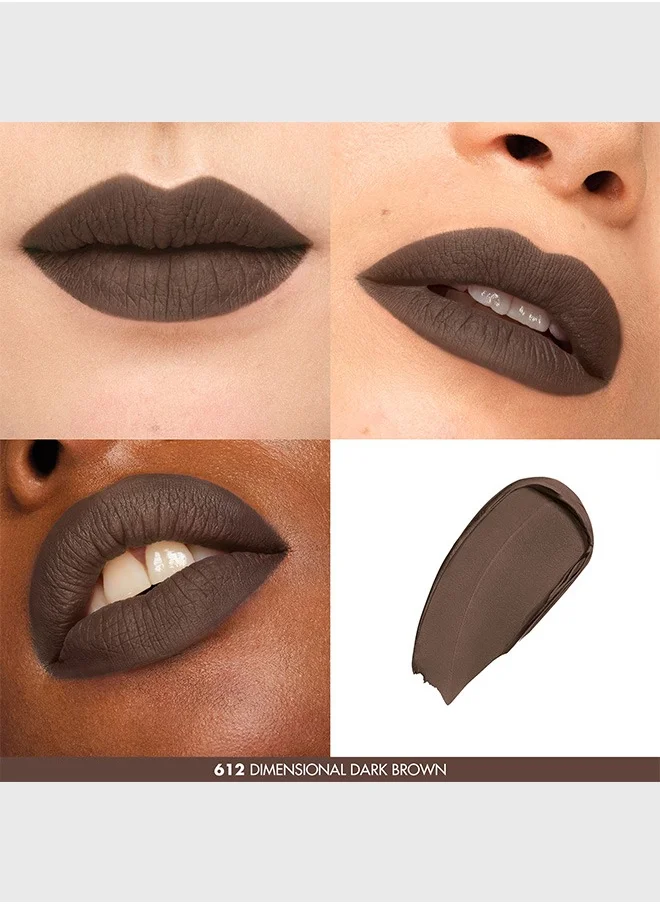MAKE UP FOR EVER ROUGE ARTIST FOR EVER - MATTE  - 612 - DIMENSIONAL DARK BROWN