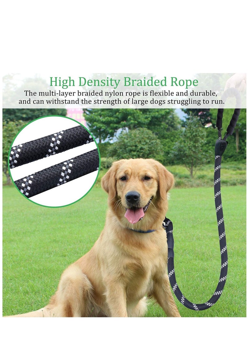 SYOSI - Rope Dog Lead 5FT Durable Rope Twist Lead with Soft Padded Handle and High Reflective Threads for Small Medium and Large Dogs - Image 1