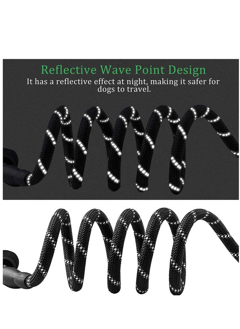 SYOSI - Rope Dog Lead 5FT Durable Rope Twist Lead with Soft Padded Handle and High Reflective Threads for Small Medium and Large Dogs - Image 1