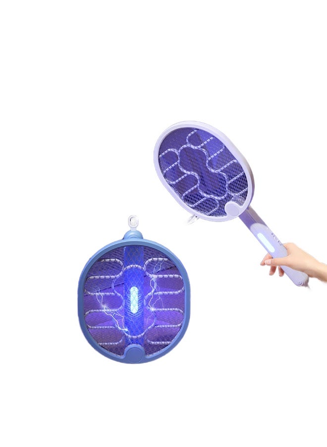 Rechargeable Electric Mosquito Racket & Bug Zapper Bat with Wall Mount and UV Light Trap - Image 1