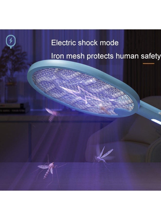 Rechargeable Electric Mosquito Racket & Bug Zapper Bat with Wall Mount and UV Light Trap - Image 2