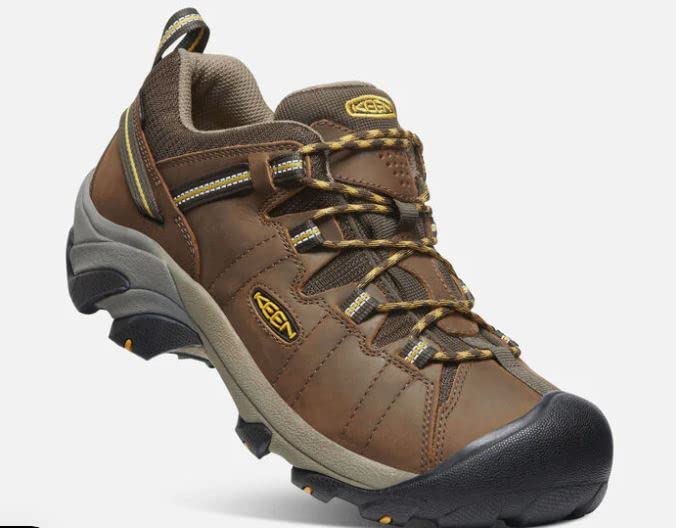 KEEN Men's Targhee 2 Low Height Waterproof Hiking Shoes,Cascade Brown/Golden Yellow,13 - Image 3