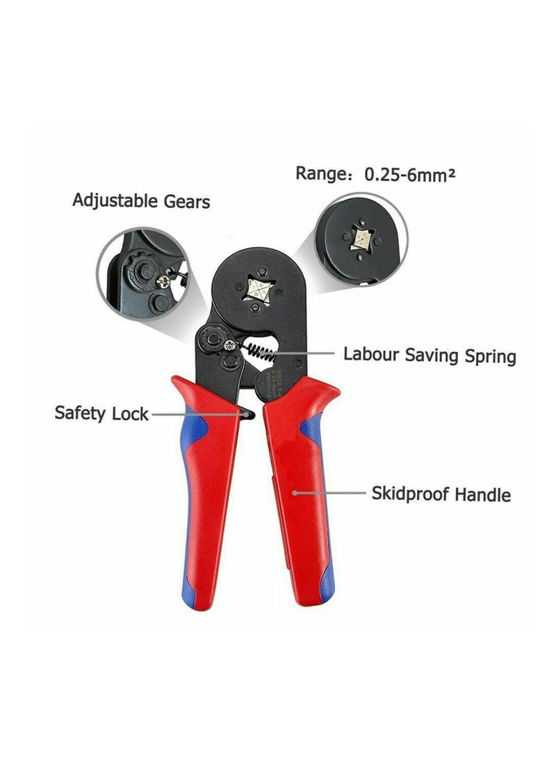 End Sleeves Ferrule Crimping Tools HSC8 6 4A SelfAdjustable AWG 23 7 0 25 10mm2 Square Ratcheting Wire Crimping Plier  - Image 2