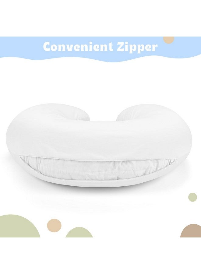 غطاء وسادة الرضاعة الطبيعية المقاوم للماء من هوياكس بيبي، أغطية رضاعة مرنة لوسائد الرضاعة الطبيعية، غطاء وسادة رضاعة لطيف للأطفال الذكور والإناث (أبيض) - Image 4