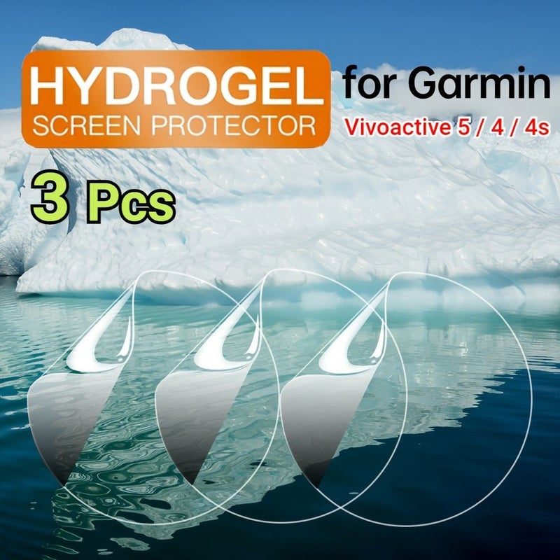 Pack Of 3 Compatible TPU Soft Film For Garmin Vivoactive 4s - Image 1