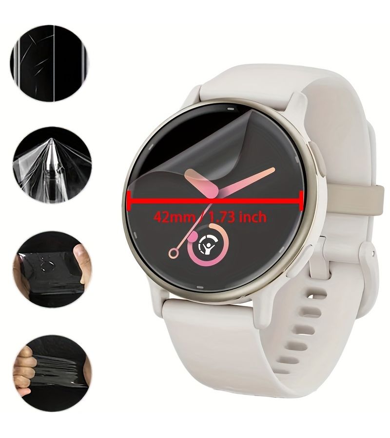 Pack Of 3 Compatible TPU Soft Film For Garmin Vivoactive 4s - Image 2