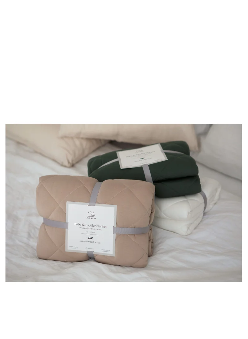 Anvi Baby Organic Bamboo Baby & Toddler Blanket White