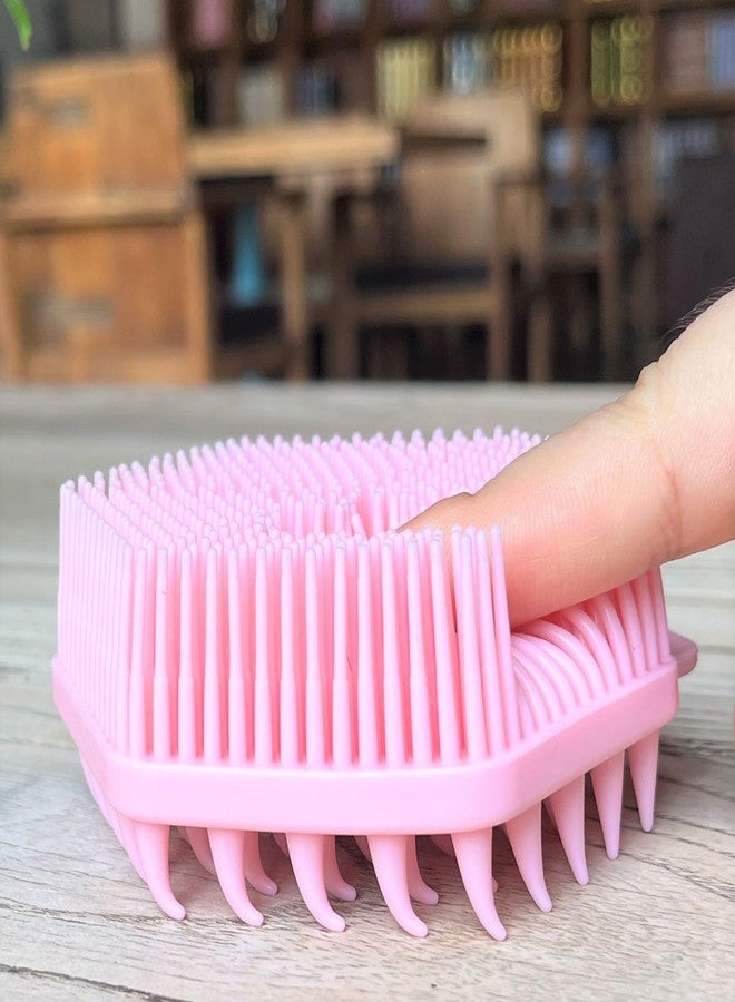 penepico Premium Sensory Brush for Kids or Autism,Soft Silicone Body Scrubber,2 in 1 Sensory Room Occupational Therapy Sensory Brushes,Silicone Loofah,Pets Shower Brush Bath Brush Shampoo Brush（Hexagon-Pink） - Image 4