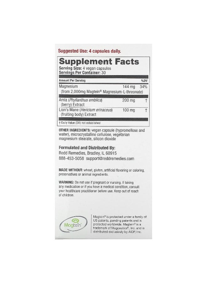 REDD REMEDIES Redd Remedies, Brain Awakening, 120 Vegan Capsules  - Image 2