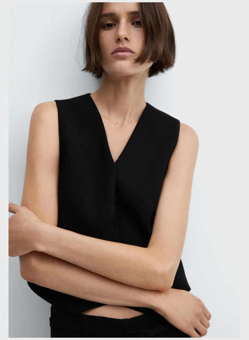 MANGO V-Neck Waistcoat