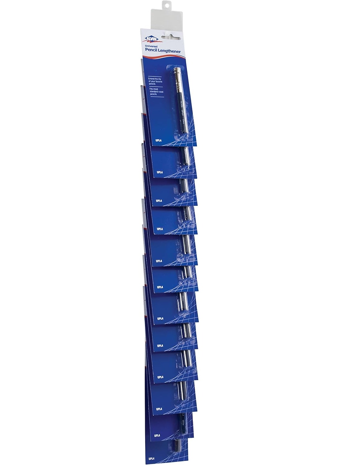 Alvin Alvin UPL4 Universal Pencil Lengthener in Blue Enamel Barrel Fits Most Standard Wood Pencils Simply Insert the Pen and Extend its Life with This Musthave Tool Blistercarded  - Image 3