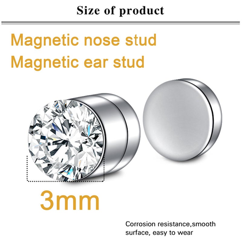 MODRSA Faux Nose Ring non piercing Noes Ring Stud 3mm - Image 2