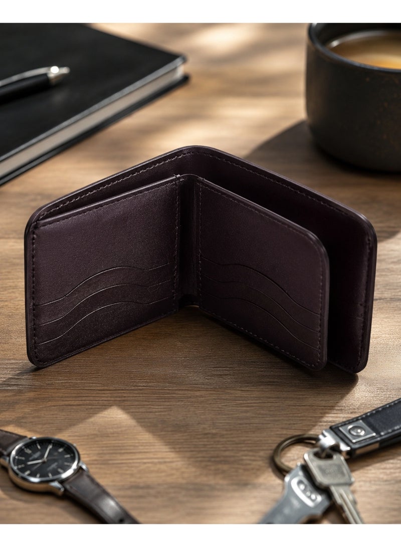 Men's Dark Brown Leather Wallet with Extra Flip Flap & Multi Card Slots - Image 3
