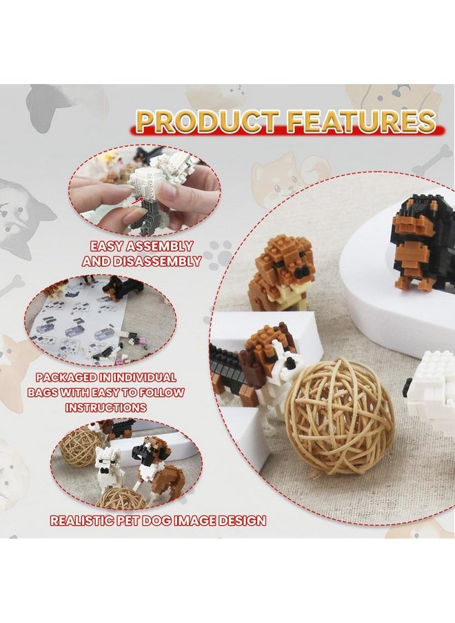 BOROLA BOROLA Pet Dog Building Blocks Set Educational Toy Realistic Fun Animal Assembly Kit Toys Games(Doberman Pinscher Blocks)  - Image 4