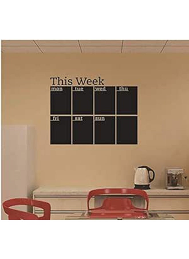 Generic Removable Week Planner Wall Stickers (45 x 58cm) -- Black 