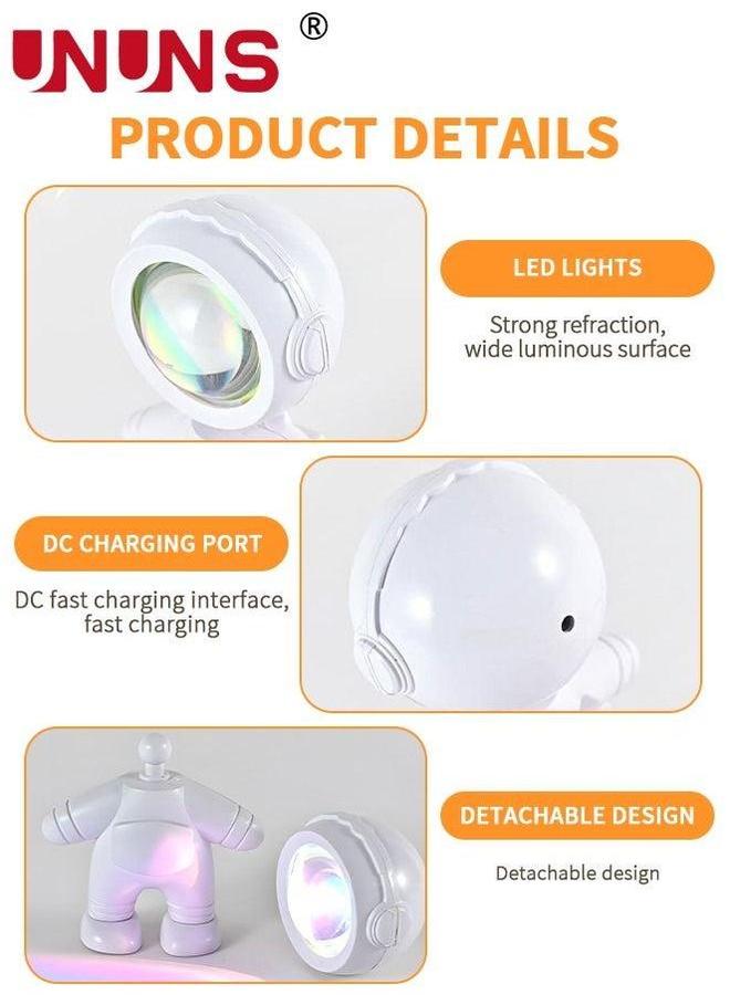 UNUNS 7 Colors Sunset Projector Galaxy Night Light - Astronaut Nightlight, Spaceman Lamp, Rechargeable Rainbow Lamp for Party&Room Decor Birthday Holiday Gifts - Image 3