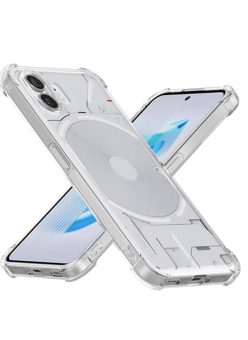 Raxoom Nothing Phone 2 Case Cover Transparent Anti Scratch Case Shock Absorbent Bumper Protective Transparent Back Cover with Camera Protection for Nothing Phone 2 - Image 1