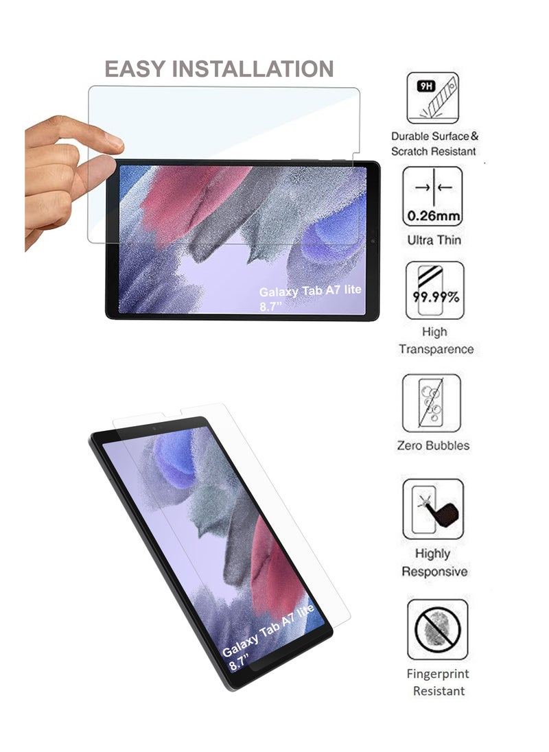 Generic - Samsung Galaxy Tab A7 Lite 8.7 inches - Tempered Glass Screen Protector - Delicate Touch , Higher Transparency , Easy to Install ,Anti-scratch and Bubble-free Screen Protector - Image 1