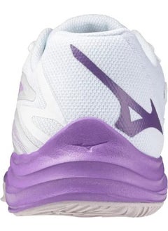Mizuno Lightning Star Z7 Jr Unisex Volleyball Shoes White / Lilac  - Image 5