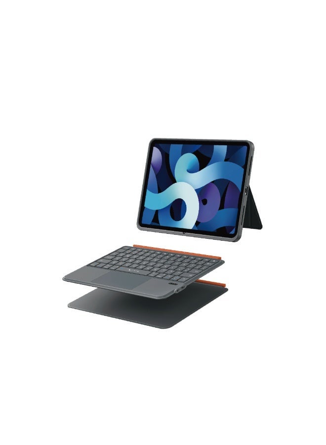 FIFTH ELEMENT SCRIPT 3-in-1 Magic Keyboard Case for iPad 11", Backlit Detachable Keyboard with Trackpad & Stand – Grey - Image 3