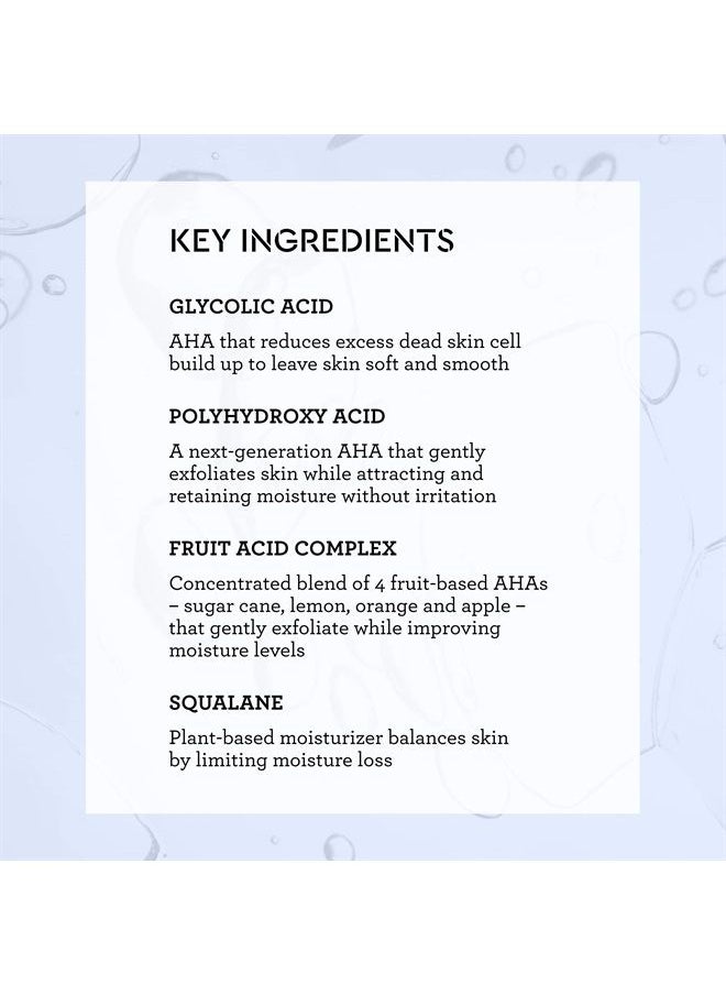 BLISS - Renew & Smooth - Glycolic + Polyhydroxy Acid Night Serum - Gently Exfoliate Skin - Hydrating | Clean | Paraben Free | Cruelty-Free | Vegan | 1 oz - Image 1
