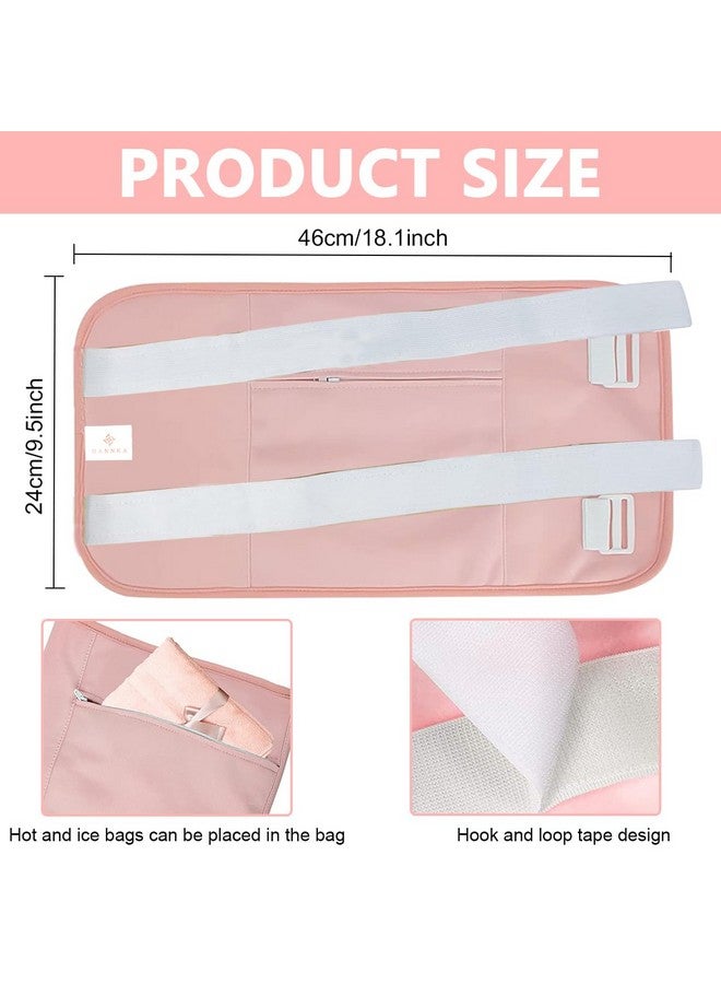 Hannea عبوة زيت الخروع ®، لفافة زيت لتطهير الكبد، عبوات زيت الخروع القابلة لإعادة الاستخدام وذات الامتصاص العالي من قطن الفلانيل مع حزام مرن، وردي - Image 2