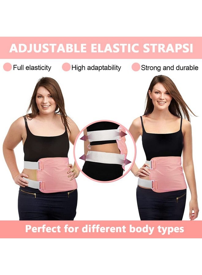 Hannea عبوة زيت الخروع ®، لفافة زيت لتطهير الكبد، عبوات زيت الخروع القابلة لإعادة الاستخدام وذات الامتصاص العالي من قطن الفلانيل مع حزام مرن، وردي - Image 5