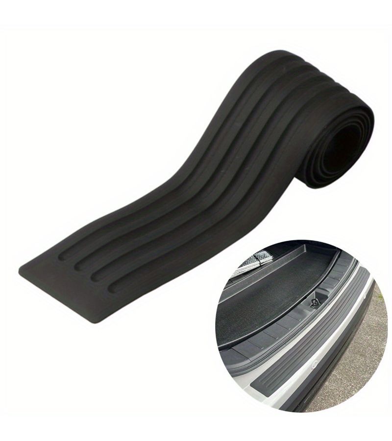 Black Car Trunk Trim Protector Stickers Bumper Pads Wear Resistant Door Sill Strips - Image 3