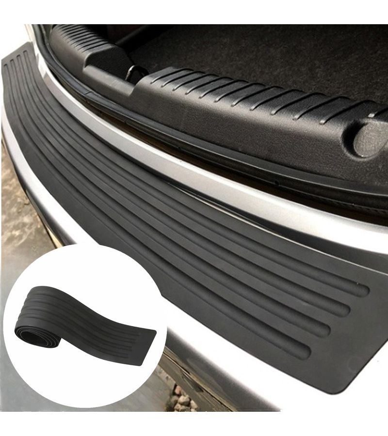 Black Car Trunk Trim Protector Stickers Bumper Pads Wear Resistant Door Sill Strips - Image 1