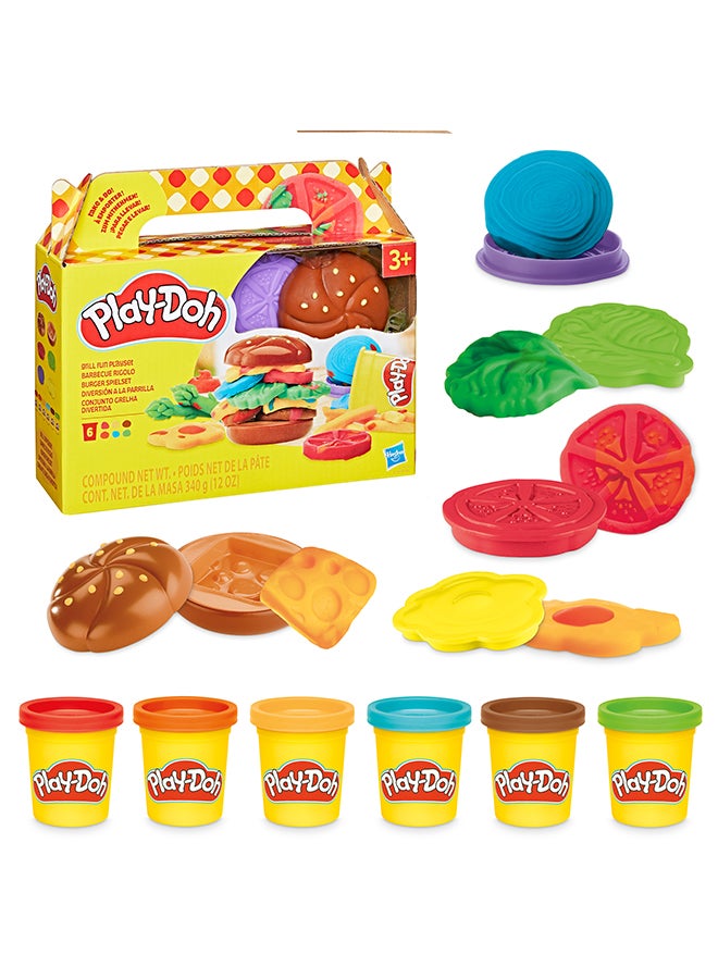 Play-Doh مجموعة ألعاب الشواء الممتعة من بلاي دو، ألعاب المطبخ، الفنون والحرف للأطفال 3 سنوات فما فوق - Image 2