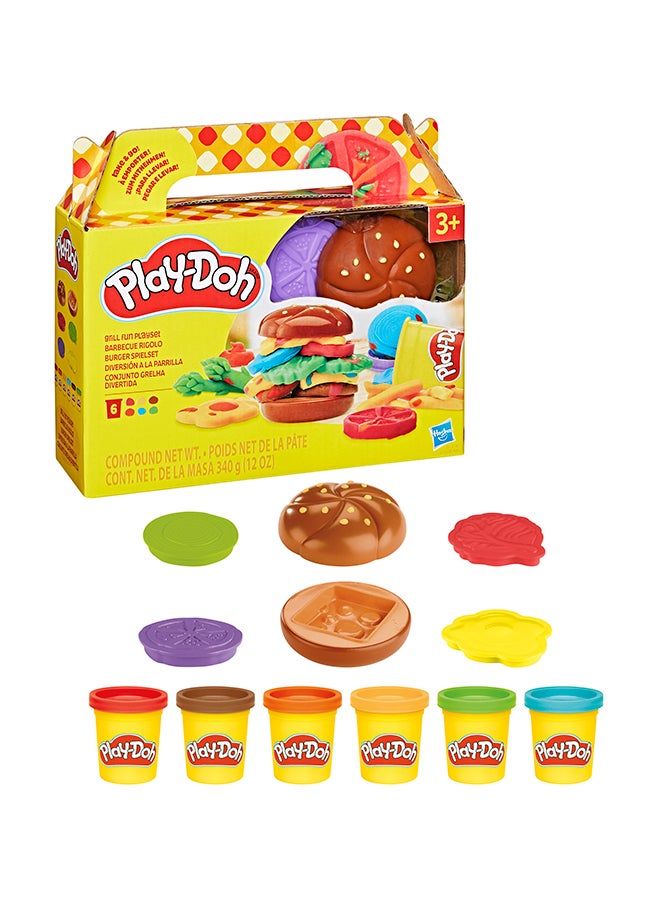 Play-Doh مجموعة ألعاب الشواء الممتعة من بلاي دو، ألعاب المطبخ، الفنون والحرف للأطفال 3 سنوات فما فوق - Image 1