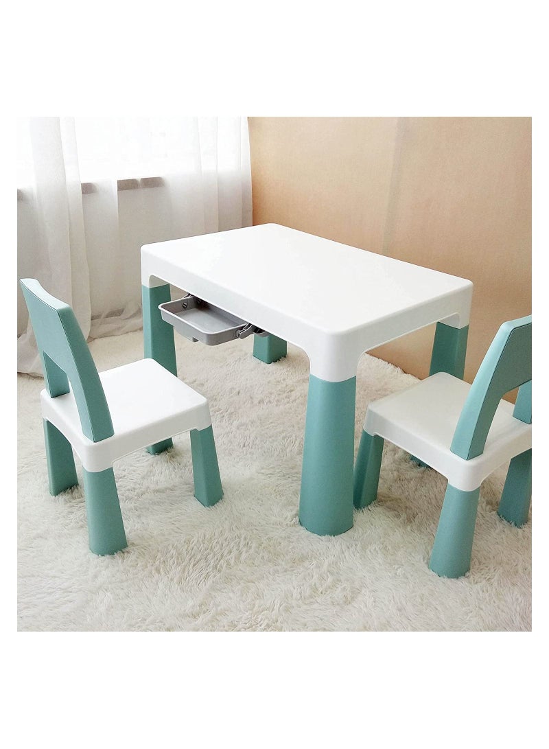 Home Elements HOP - Home Elements Kids Multi Functional Learning Study Table and 2 Chair Set with Storage Drawers - Image 5