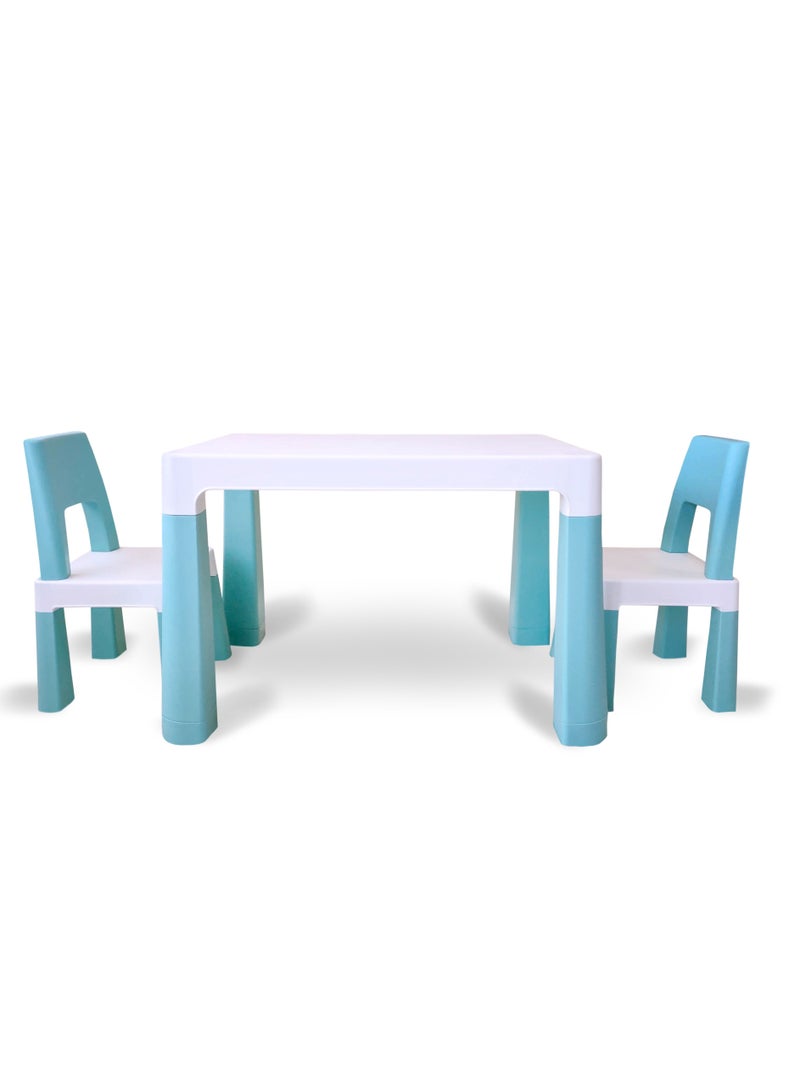 Home Elements HOP - Home Elements Kids Multi Functional Learning Study Table and 2 Chair Set with Storage Drawers - Image 1