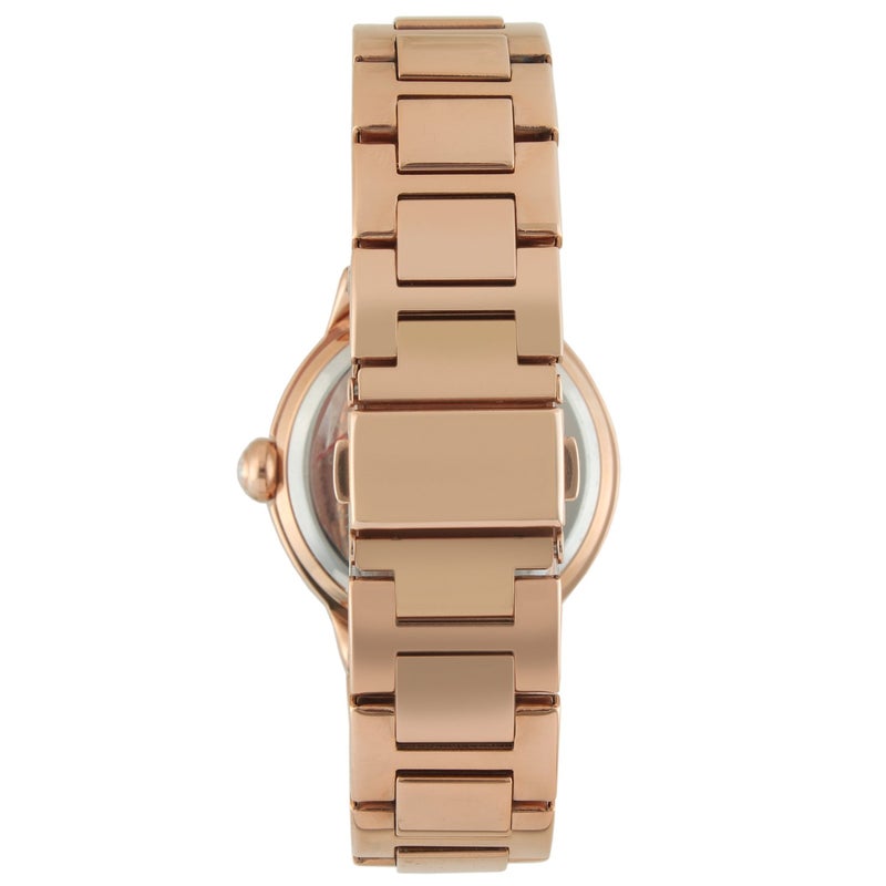 Peugeot Women's Round Tank Wrist Watch, Rose-Gold Dress Watch for Women with Easy to Read Roman Numerals and Steel Bracelet - Image 3