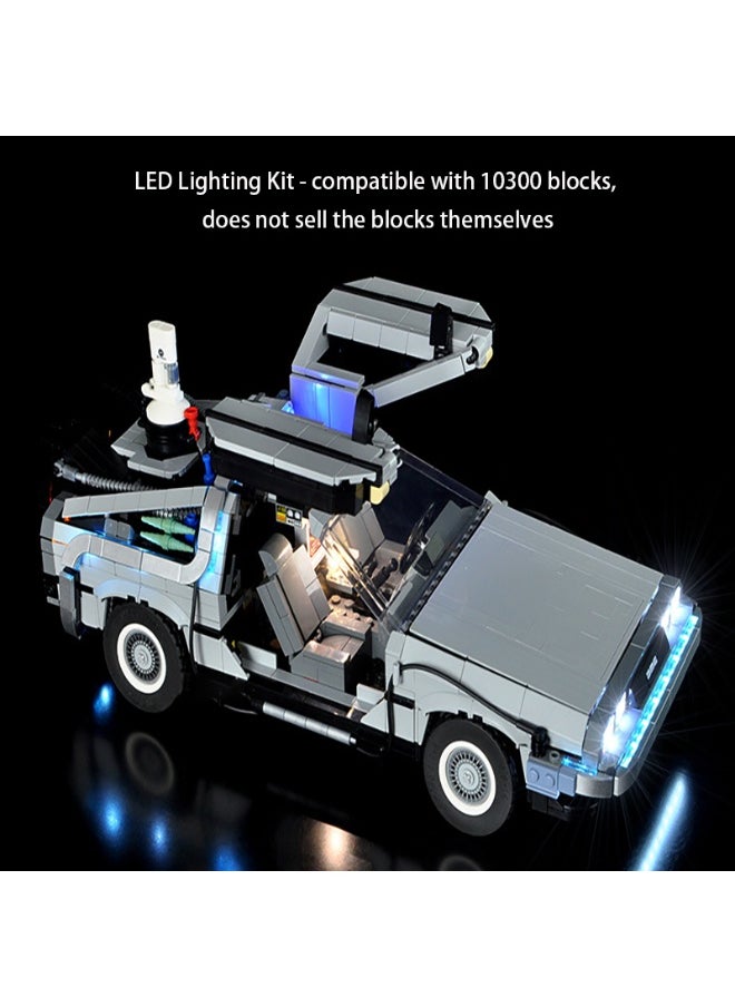 BRIXSPARK - BRIXSPARK LED Light Kit for Lego - Creator Expert Back to The Future Time Machine Building Blocks Model, LED Light Set Compatible with 10300(Lego Set NOT Included) - Image 1
