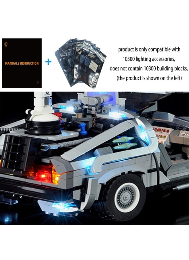 BRIXSPARK - BRIXSPARK LED Light Kit for Lego - Creator Expert Back to The Future Time Machine Building Blocks Model, LED Light Set Compatible with 10300(Lego Set NOT Included) - Image 1