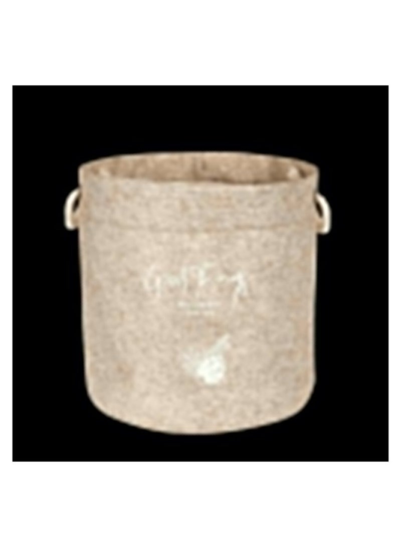 الاس هوم كوليكشن سلة مستديرة من اللبّاد مقاس 19x17سم