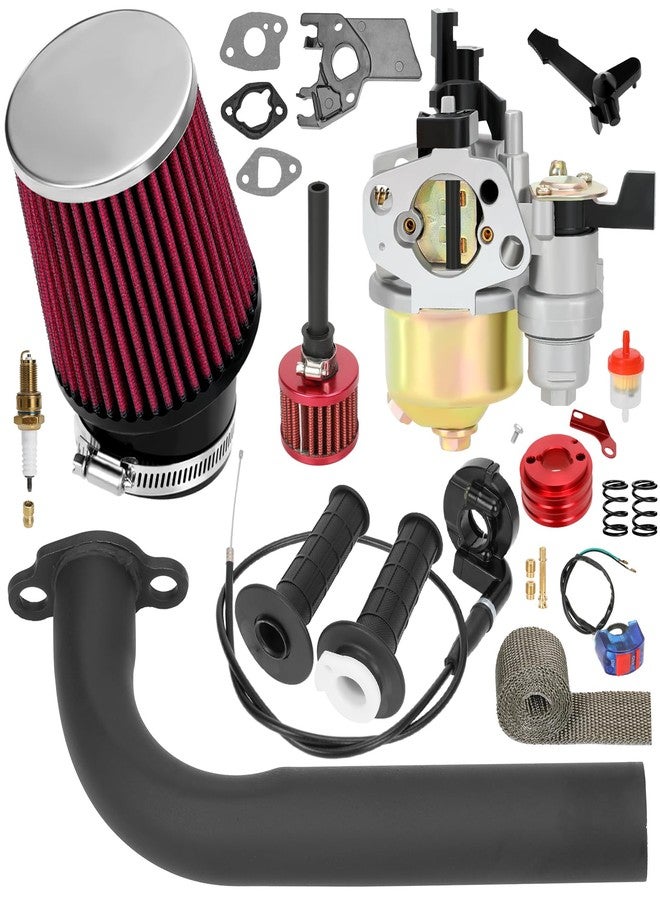 CILOYU 212cc Carburetor Exhaust Stage 1 Kit Replacement for Predator 212 224cc 196cc Coleman Mini Bike BT200X CT200U CT200U-EX Baja MB200 KT196 6.5HP GX200 Engine Go Kart Parts Throttle Assembly - Image 1