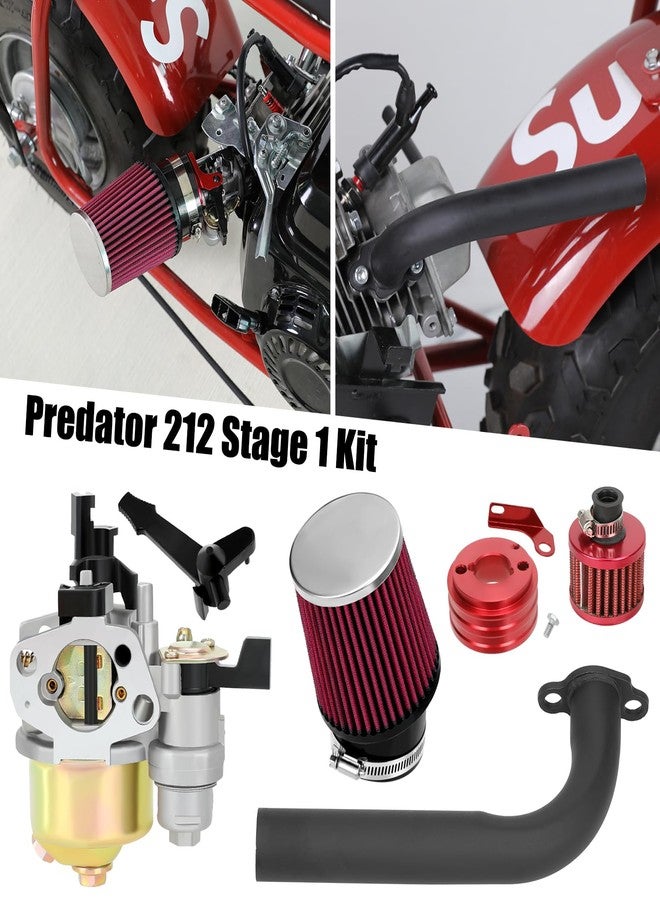 CILOYU 212cc Carburetor Exhaust Stage 1 Kit Replacement for Predator 212 224cc 196cc Coleman Mini Bike BT200X CT200U CT200U-EX Baja MB200 KT196 6.5HP GX200 Engine Go Kart Parts Throttle Assembly - Image 2