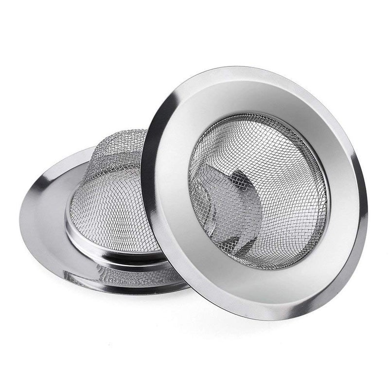 2 Pack  213 Top  1 Basket Sink Strainer Bathroom Sink Utility Slop Laundry RV and Lavatory Sink Drain Strainer Hair Catcher 116 Holes Stainless Steel