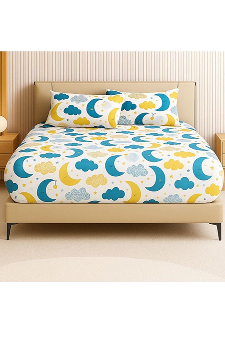 سنوز طقم ملاية سرير باستيك قطعتين، ملايه مقاس فردي + كيس وسادة إضافي، تصميم دريمي - Image 2