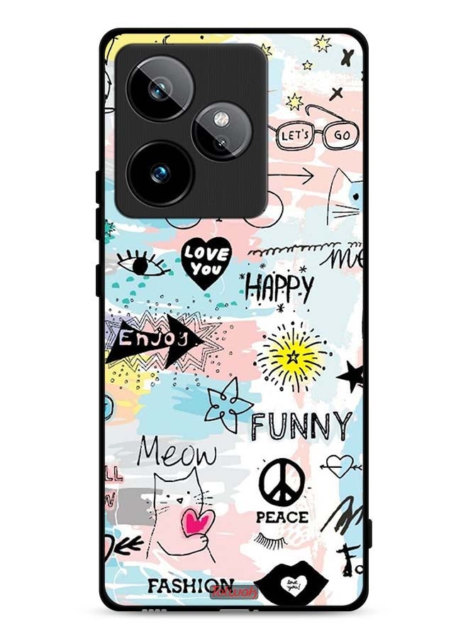 Tolwak Realme GT 7T 5G Protective Case Cover Love You Tags